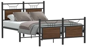Estrutura cama s/ colchão derivados madeira carvalho castanho
