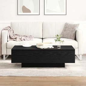 Mesa de Centro vidaXL Preto Carvalho 100x30x36,5 cm Madeira Engenharia