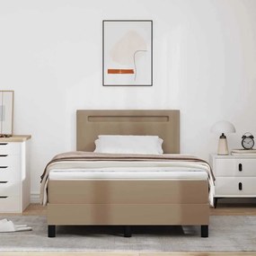 vidaXL Estrutura de Cama com Colchão Cappuccino 120 x 200 cm