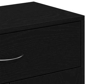 Buffet Preto Carvalho vidaXL 60x30x75 cm Madeira Compensada