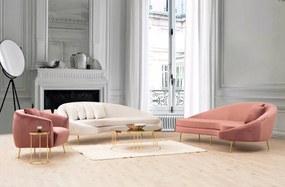 Sofá de 3 Lugares Eses – Rosa – 255 cm x 120 cm x 85 cm