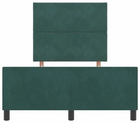 estrutura da cama vidaXL verde escuro 120x200 cm veludo