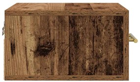 Camas de Canto vidaXL 2 pcs Montadas na Parede Madeira Velha 35x35x20