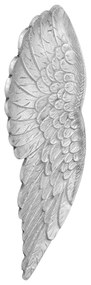 Escultura de Pequenas Asas vidaXL Prateada 17x5x59 cm em Alumínio