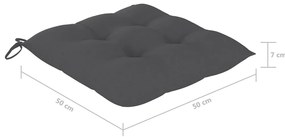 Cadeiras de jardim 8 pcs c/ almofadões madeira de acácia maciça