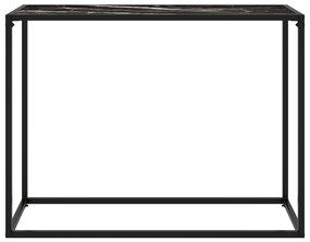 Mesa consola 100x35x75 cm vidro temperado preto
