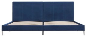 Estrutura de cama 180x200 cm tecido azul