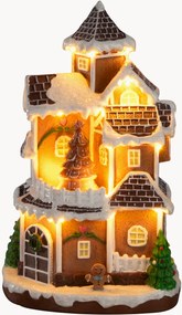 Decoração de Natal LED com temporizador Multi-storey Gingerbread House
