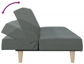 Sofá-Cama Juno em Tecido Cinzento-Escuro - Design Nórdico