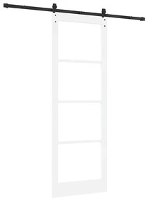 Porta Deslizante com Conjunto de Ferragens "ORKDAL" Branca 83x232 cm