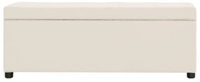 Banco c/ compartimento de arrumação 116 cm poliéster cor creme