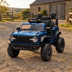 Carro elétrico para crianças 3 a 6 anos 12V Ford Bronco com tração traseira, licenciado (1 Lugar) bateria de lítio, leitor de MP3 com entrada USB, luz