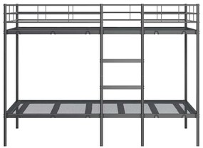 Beliche sem colchão 90x200 cm aço preto