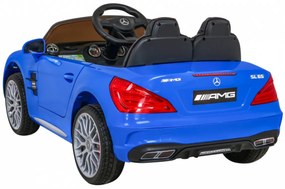 Carro elétrico para Crianças 12V Mercedes Benz AMG SL65 S Rodas de EVA, Assento de couro Azul