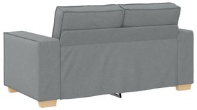 Sofá de 2 lugares cinza claro 120 cm tecido
