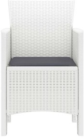 Cadeiras de Jardim 4 pcs Branco 53 x 49 x 85 cm Plástico