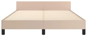 Estrutura cama c/ cabeceira sem colchão 140x190 cm cappuccino