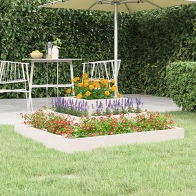 vidaXL Vaso/floreira 80x80x27 cm pinho maciço branco