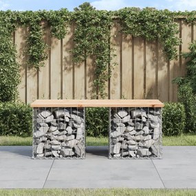 Banco de jardim c/ design gabião 103x44x42 cm pinho maciço
