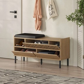 Hall Stand Berlin BC – Walnut Cream – 120 cm x 200 cm x 35 cm