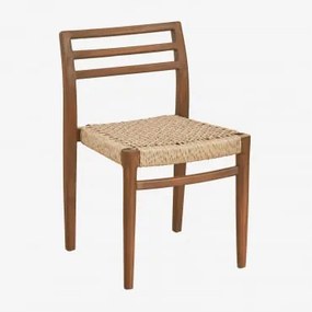 Pacote de 2 cadeiras de jardim de madeira de teca Lulea madeira de - Sklum