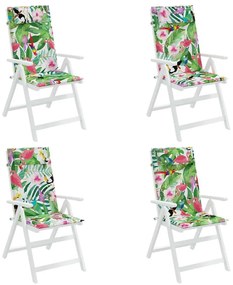 Almofadões p/ cadeira encosto alto 4 pcs tecido oxford multicor