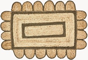 Tapete de entrada em juta artesanal Denta