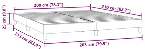 Estrutura de cama com colchão 200x210 cm veludo rosa