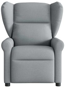 Poltrona de massagens reclinável elétrica tecido cinzento-claro