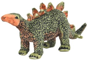 Brinquedo de montar estegossauro peluche verde e laranja XXL