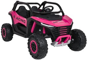 Carro elétrico para Crianças 4X4 2 Lugares 24V RACING Road 2000, Pneus	Espuma EVA, Assento couro ecológico Rosa