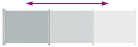 Toldo lateral retrátil para pátio 600x160 cm cor cinzento
