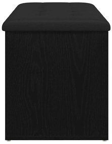 Banco de Armazenamento vidaXL Carvalho Preto 100x40x45 cm Madeira Reco