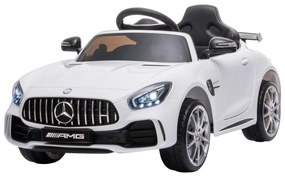 HOMCOM Carro elétrico infantilacima de 3 anos Mercedes GTR licenciado bateria de 12V com controle remoto Porta de abertura Carga 25kg