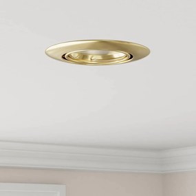 vidaXL Luminárias Embutidas 24 pcs Redondas GU10 Dourado Ø90 mm Aço