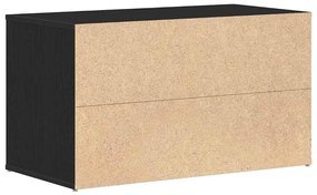 Banco de Hall vidaXL Preto Carvalho 80x40x45 cm Madeira de Engenharia