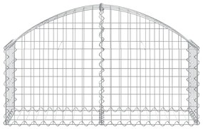 Cesto gabião arqueado 100x30x40/60 cm ferro galvanizado
