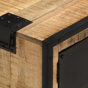 Móvel de TV 110x31x46 cm madeira de mangueira áspera