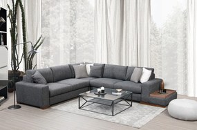Sofá de Canto "Loop" – Cor Antracite – Medidas 282 cm x 323 cm x 95 cm