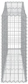 Cestos gabião arqueados 11pcs 200x30x80/100cm ferro galvanizado