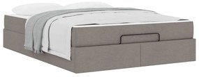 Estrutura da Cama Cinzento-acastanhado 160 x 200 cm tecido