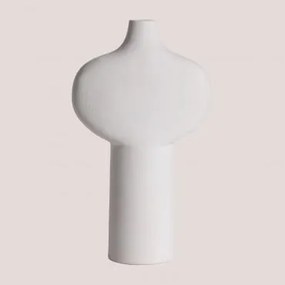 Vaso de Cerâmica Boal Branco - Sklum
