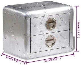 Mesa de apoio aviador com 2 gavetas piloto de aeronave vintage