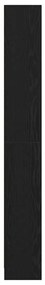 Estante de Carvalho Preto - 60 x 24 x 176 cm, Feita de Madeira de Enge