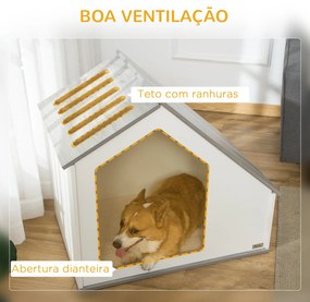 PawHut Casa de Madeira para Cães de Interior Casa para Animais de Esti