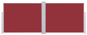 Toldo lateral retrátil 140x1000 cm vermelho