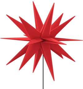 Luzes de Natal com espigões 3 pcs LED dobrável 35 cm vermelho