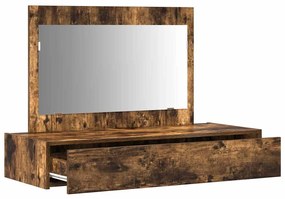 Mesa de Maquilhagem Suspensa Carvalho Fumado 100x40x70 cm