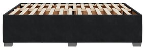 Estrutura de cama sem colchão 140x200 cm veludo preto