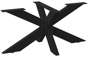 vidaXL Pé de mesa de centro em formato de aranha, preto, 98x58x(42-43) cm, aço